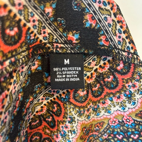 Boho Chiasso Diamond Print Paisley Dtess Sz M - Picture 5 of 5